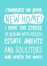 Funny New Home Card - Stress Moving House - New Neighbours created by Silly Billy