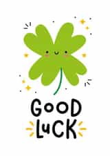 Cute Good Luck Card - Four Leaf Clover created by Joanne Hawker