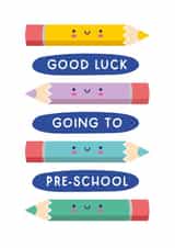 Cute Good Luck Card - First day - Going to Pre-School - Back to School Card created by Joanne Hawker