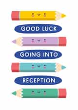 Cute Good Luck Card - First Day - Going into Reception - Back to School Card created by Joanne Hawker