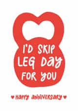 Cute Anniversary Card - For Gym Lover - Workout - Gym Buddy created by Silly Billy