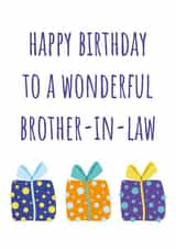 Classic Birthday Card - For Brother-In-Law - Colourful Gifts created by size3art