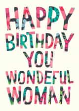 Classic Birthday Card - For Her - Wonderful Woman created by The Boy and the Bear