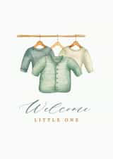 Cute Green Blue Baby Clothes - New Born Baby Boy - Welcome Little One created by Modupe Yalley