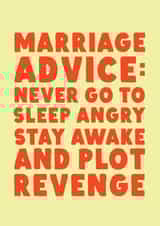 Funny Wedding/Engagement Card - Marriage Advice created by Phaedra Peer