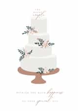 Cute wedding card for a happy couple - Stacked cake created by Hudson meet Rose