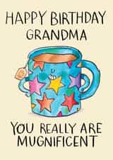 Cute Birthday Card - Grandma - Really Mugnificent created by Jelly Armchair