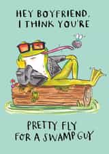 Fun Birthday/Anniversary Card - Swampy Boyfriend - Romantic Frog created by Jelly Armchair
