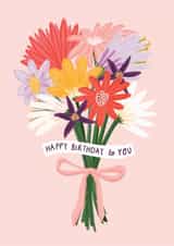 Pretty Bunch Of Flowers Birthday Card - For Her created by If In Doubt Create Studio