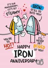 Cute 6th Anniversary Card - Iron - Let's Get Steamy created by Twisted Haggis