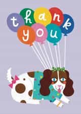 Cute Dog Themed Thank You Card - Spaniel created by Alice Mole Illustration