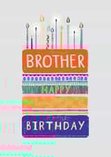 Classic Birthday Card - Brother - Cake created by Orchard Design House