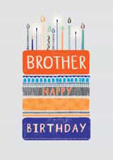 Classic Birthday Card - Brother - Cake created by Orchard Design House