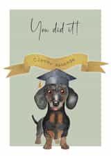 Cute Congratulations Card - Dog - Watercolour created by Heather Trefusis Art