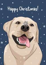 Cute Christmas Card - Labrador Retriever- Dog created by Evie Garnett Designs