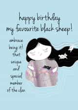 cute birthday card for the black sheep of the family, with love created by Love Note