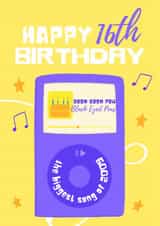 Classic 16th Birthday Card - Music - 2009 created by Sian Moore Illustration