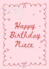 Pretty Birthday Card - Niece - Ribbons created by ERC Design