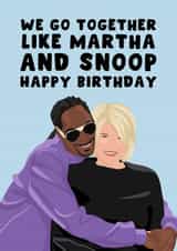 Funny Birthday Card - Martha Stewart - Snoop Dogg created by Pink Peach Cards