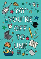 Good Luck Card - University - You're Off To Uni! created by Hannah Jayne Lewin