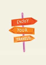 Classic Good Luck Card - Travelling - Enjoy Your Travels created by Jamie Lindsay