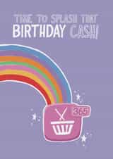 Funny Birthday Card For Friend - Shopping Rainbow created by Tommy Blue Illustration