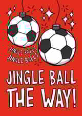 Fun Christmas Card - Football - Jingle Ball The Way! created by TeePee Creations