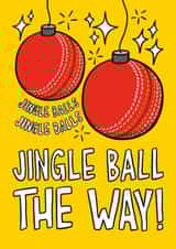 Fun Christmas Card - Cricket - Jingle Ball The Way! created by TeePee Creations