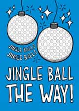 Fun Christmas Card - Golf - Jingle Ball The Way! created by TeePee Creations