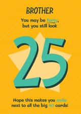 Funny 40th Birthday Card- Brother created by Bev O'Connor || @oconnordesign