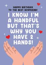 Funny Birthday Card - Best Boyfriend created by Lucy Marie Design