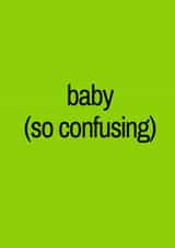 Funny New Baby Card - Charli XCX - Brat created by Amy (Hedgecards)