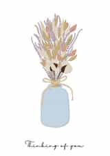 Thoughtful vase of flowers card - Thinking of you created by Victoria Grace Designs