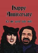 Funny Anniversary Card - What We Do In The Shadows created by The Unironic Geek