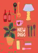 Modern New Home Card - New Digs created by Hey Bungalow Designs