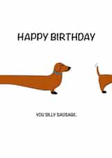 Sausage dog birthday card created by byREX