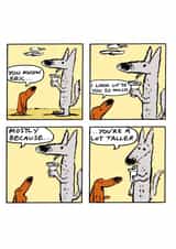 Funny Birthday Or Fathers Day Card - Looking Up To You created by Cardinky