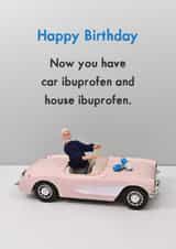 Funny Birthday Card - Getting Older - Ibuprofen created by Bold & Bright Cards