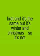 Funny Christmas Card - Brat - Winter created by KATIE S