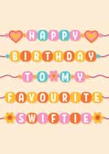 Cute Birthday Card - Favourite Swiftie - Taylor Swift created by Blush & Blossom