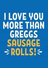 Fun Anniversary Card - Greggs - Sausage Rolls created by Blush & Blossom