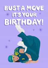 Funny Birthday Card - Breakdancing - Olympics created by Violet and Alfie