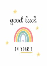 Cute Good Luck Card - Year 1 created by Kalm Lettering