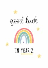 Cute Good Luck Card - Year 2 created by Kalm Lettering