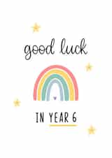 Cute Good Luck Card - Year 6 created by Kalm Lettering
