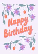 Pretty Floral Birthday Card - Modern - Typography created by Danielle Brooks