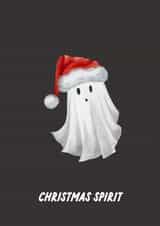 Funny Christmas Card - Ghost Pun - Christmas Spirit created by The Marmalade Cat