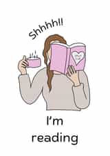 Cute Bookish Card - Smut Reader - Girly - Coffee created by DigitalprintsbySE