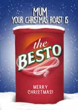 Funny Christmas Card - Mum - Christmas Roast Is The Besto created by I Draw Stuff 