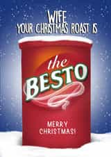 Funny Christmas Card - Wife - Christmas Roast Is The Besto created by I Draw Stuff 